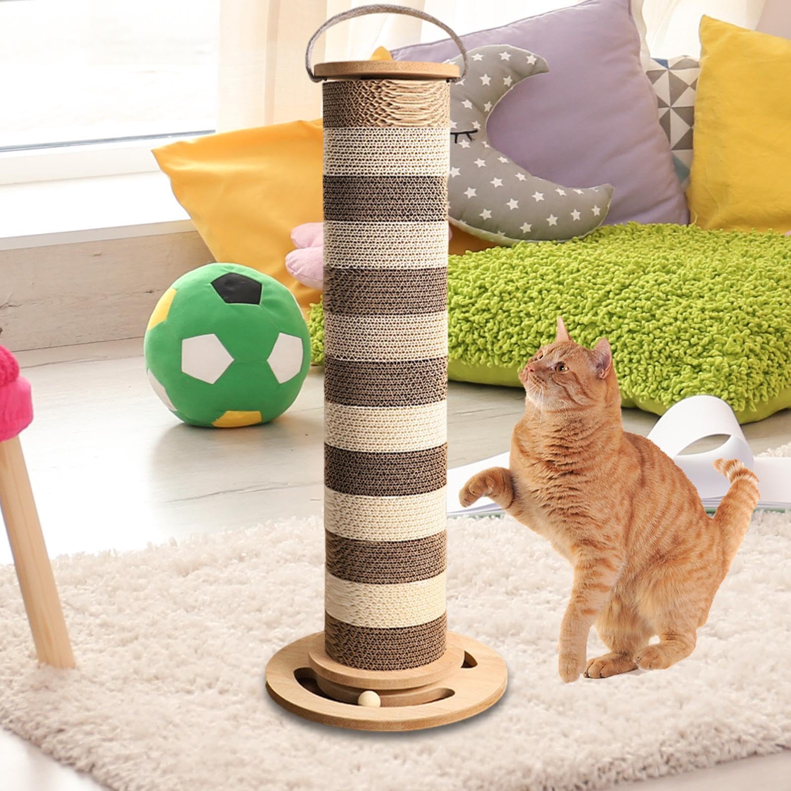Amazon | Toysmith 猫の爪とぎ柱 猫の爪とぎ柱 垂直インタラクティブ