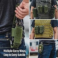 Vista 7 de TACTICAL GEEK - Organizador de cinturón EDC Molle, funda multiherramienta, organizador de bolsillo EDC para paquete, organizador de herramientas