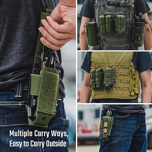 Miniatura 7 de TACTICAL GEEK - Organizador de cinturón EDC Molle, funda multiherramienta, organizador de bolsillo EDC para paquete, organizador de herramientas