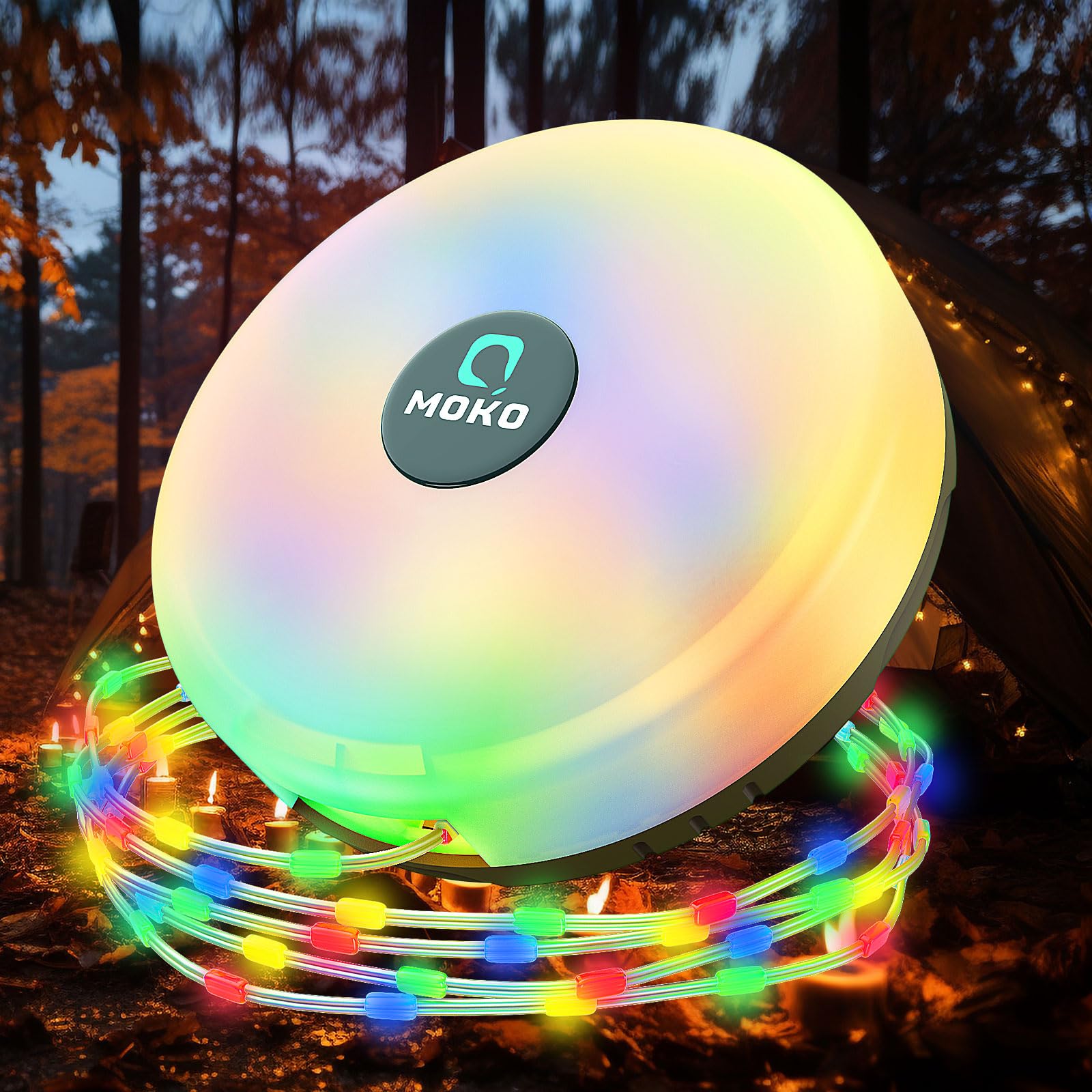 Guirlande Lumineuse Camping 3 En 1 Rechargeable - 10m, 100 LED, 8 Modes, étanche IPX4, Avec Crochet Et Base Magnétique