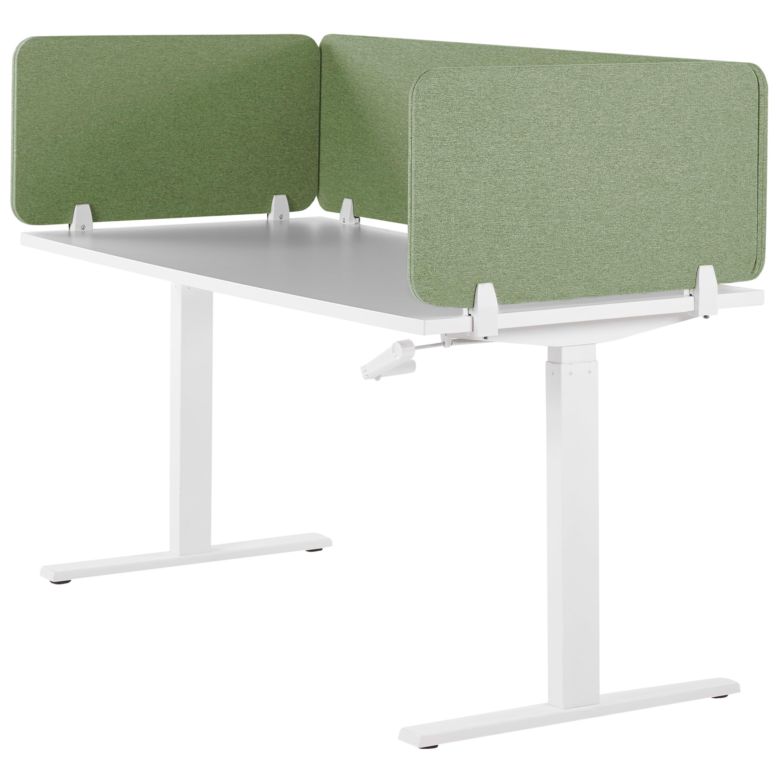 Schreibtisch Trennwand Akustik Polster grün 180 x 40 cm Schallschutz Wally