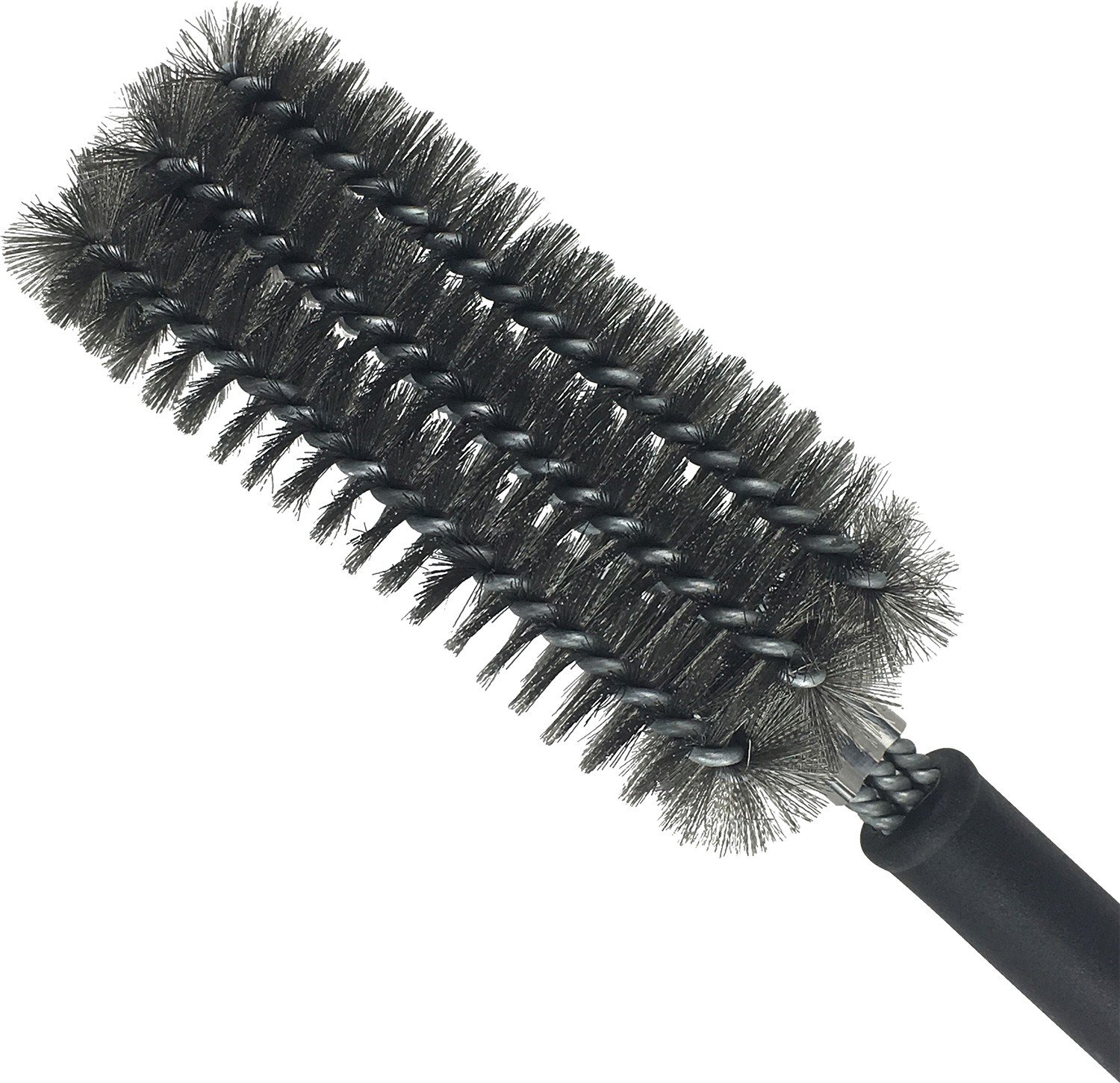 2X Grillfürst Premium Grillbürste mit Edelstahl Borsten, 45 cm - Grill Reinigungsbürste für Grillrost, Grillrost Bürste mit langem 3-Fach Bürstenkopf
