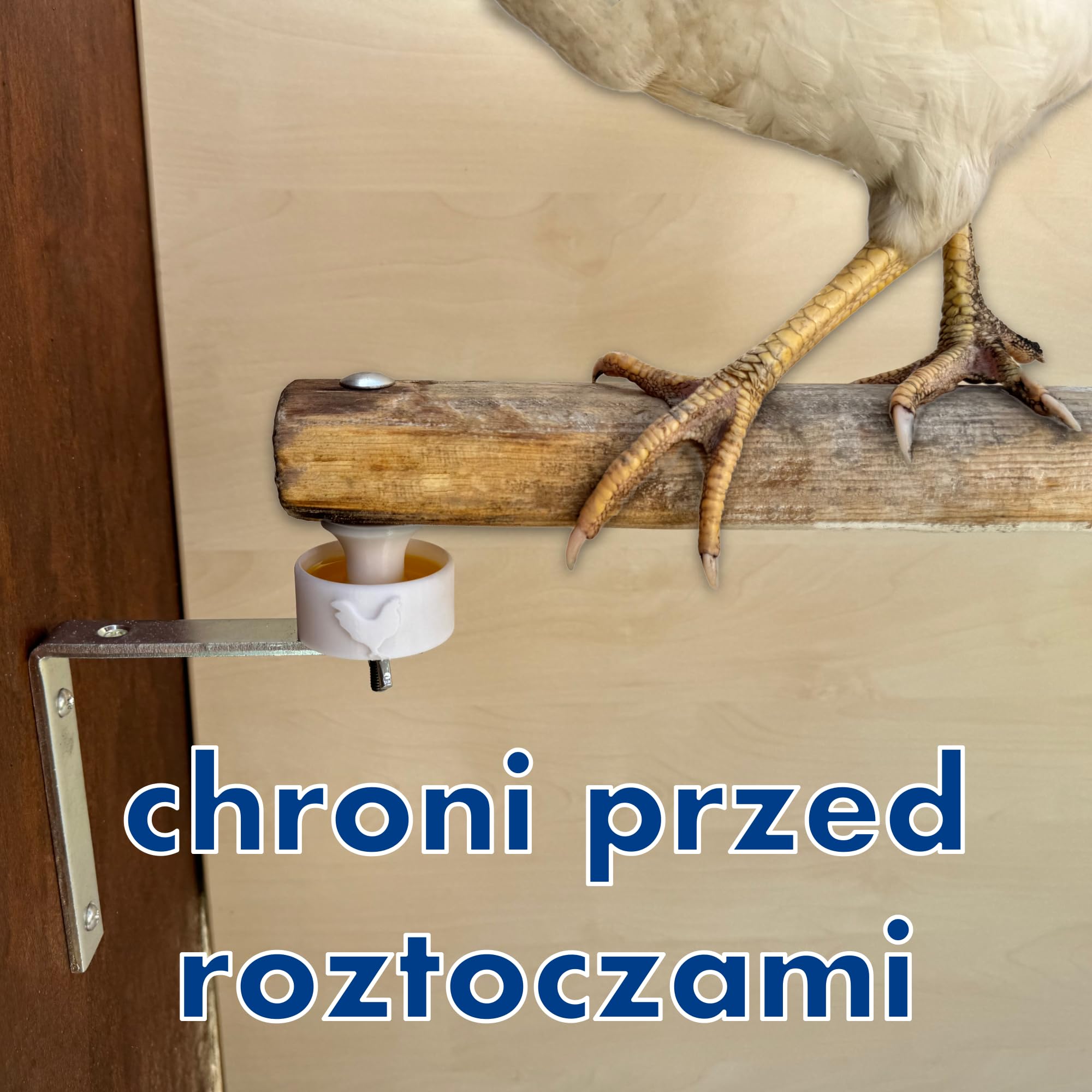 4 pojemniki na barierę przeciw roztoczom grzędzia dla kur przeciwko czerwonemu, ochrona przed roztoczami, pułapka na roztocza, kurnik (na 2 okonie)