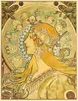 ミュシャ 絵画 無料絵画] アルフォンス・ミュシャ 「黄道十二宮」 （1897