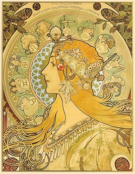 ミュシャ 絵画 絵画風 壁紙ポスター【フルサイズ版】 アルフォンス・ミュシャ