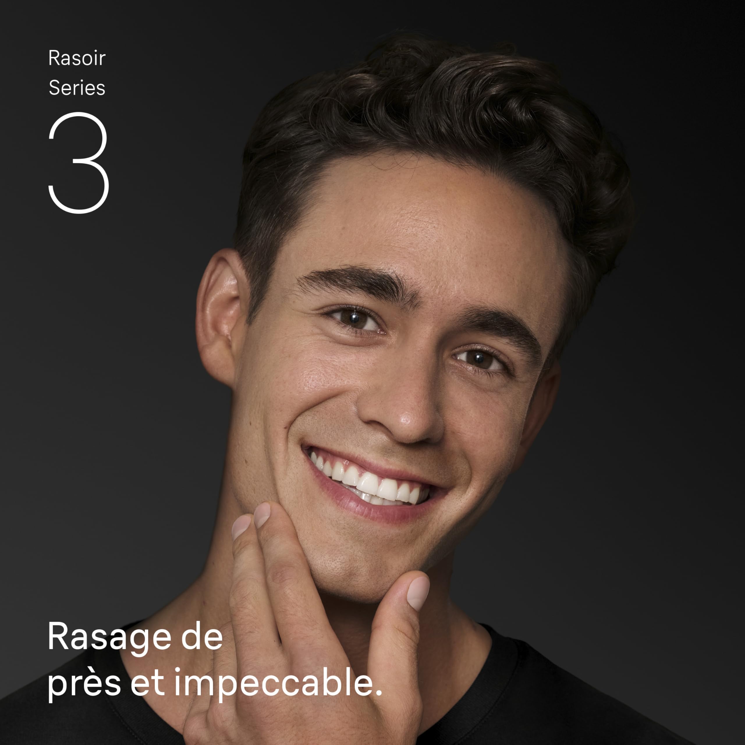 Braun Rasoir Electrique A Barbe Homme Series 3 300S A Grille, Gris, Etanche, Lames Flexibles Pour Bien Raser Le Visage, 5 Sabots, Tondeuse Centrale Et 2 Eléments De Rasage