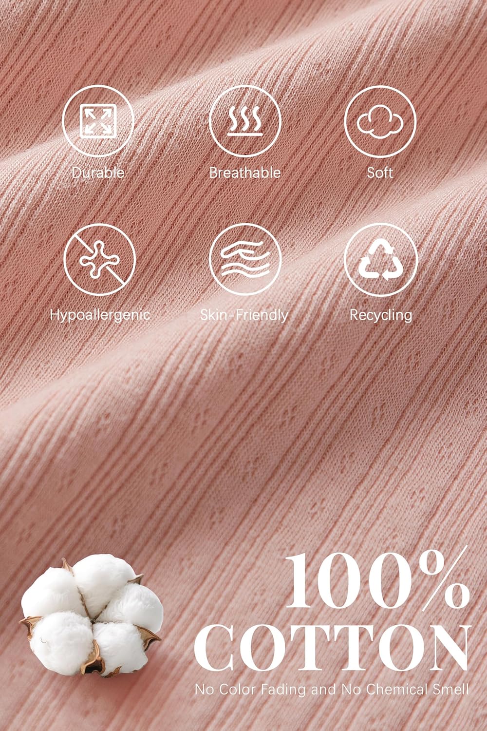 OUGES 100% Cotton Womens Maternity Nursing Pajamas Sets 2 Piece Pregnancy Delivery Postpartum Lounge Pjs with Pockets - Image 4