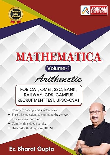 Mathematica Volume - 1 (Author - Bharat Gupta) Arindam Publication [perfect] Bharat Gupta [Aug 15, 2023]� [Perfect Paperback] Bharat Gupta
