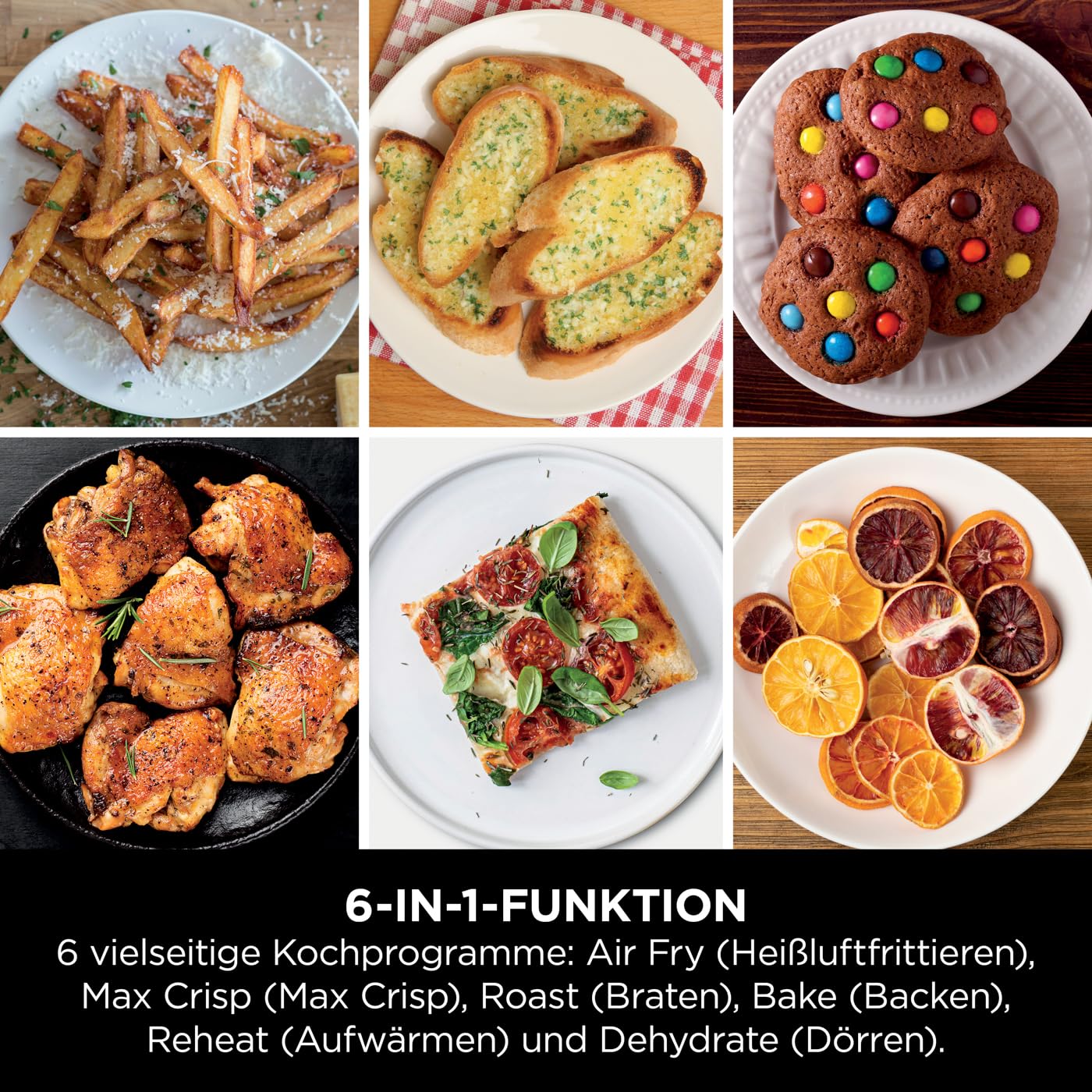 Ninja Double Stack Heißluftfritteuse, 7,6L Digitale Air Fryer Doppelkorb mit 4 Kochstufen, 2 Schubladen, 2 Gestelle, Platzsparendes Design, 6 Kochfunktionen, 6 Portionen, Schwarz SL300EU
