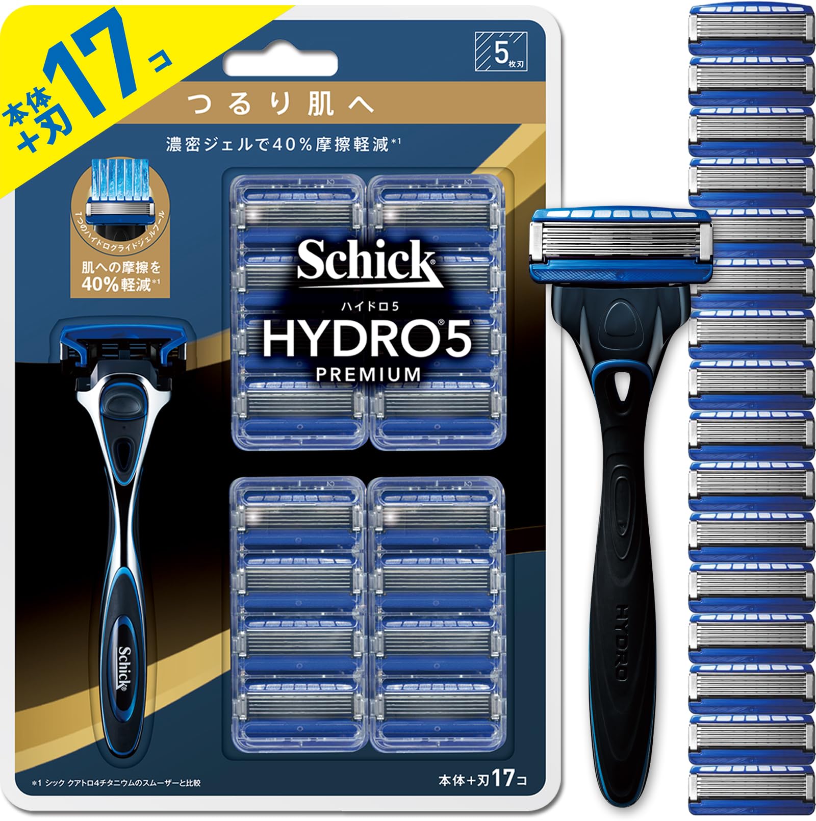 Schick(シック) ハイドロ5プレミアム 5枚刃 男性用 髭剃り カミソリ
