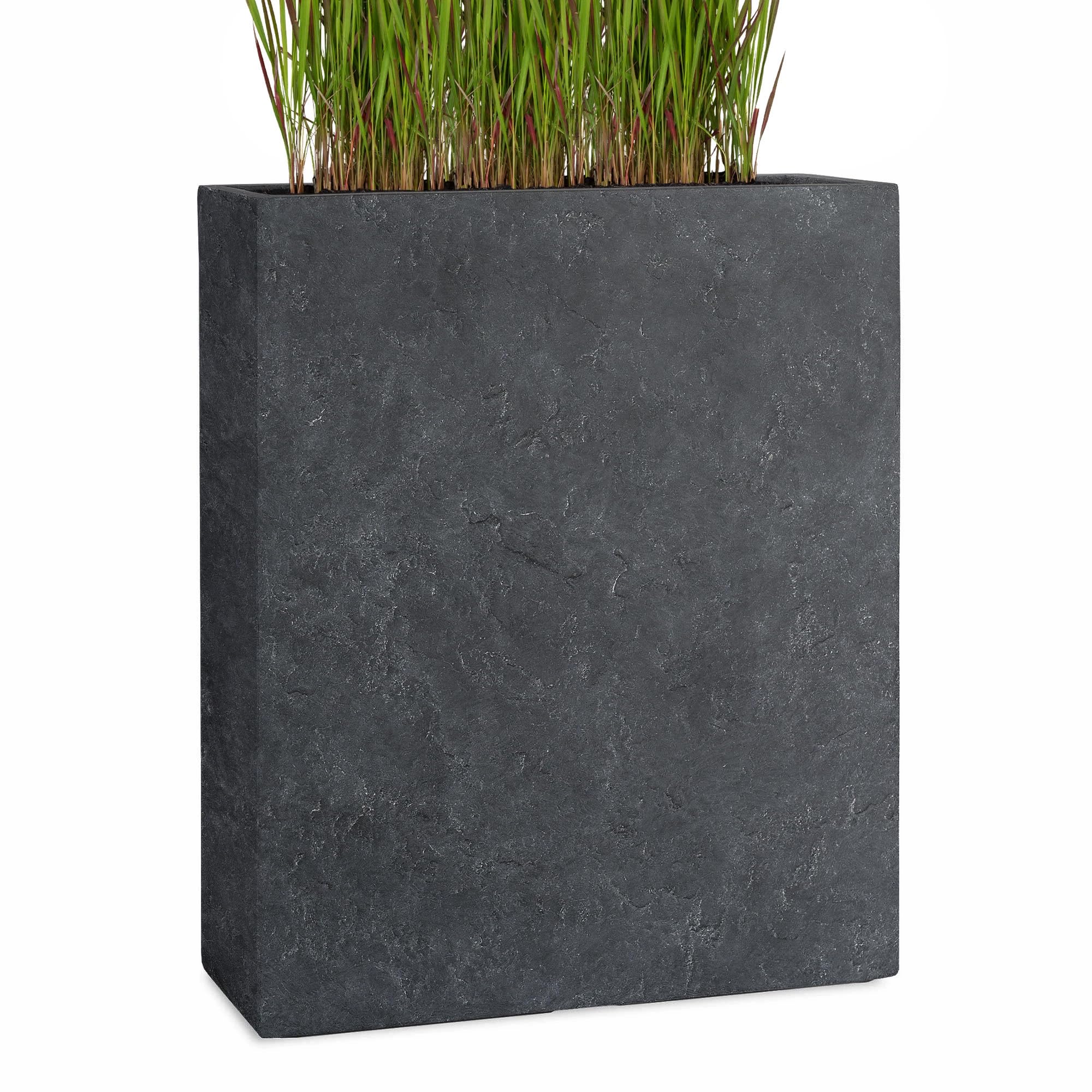 Pflanzwerk® Pot de Fleur Divider Jardinière Lava Anthracite 72x60x25cm *Résistant au Gel* *Protection UV* *Qualité européenne*