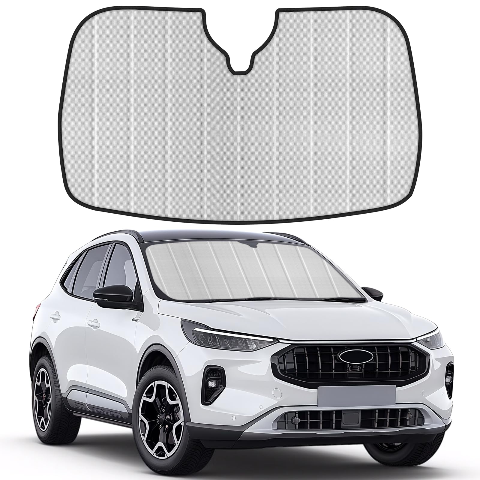 Copertura per parabrezza pieghevole auto per Ford Kuga 2020-2025, copertura per parabrezza pieghevole, parasole pieghevole sul parabrezza