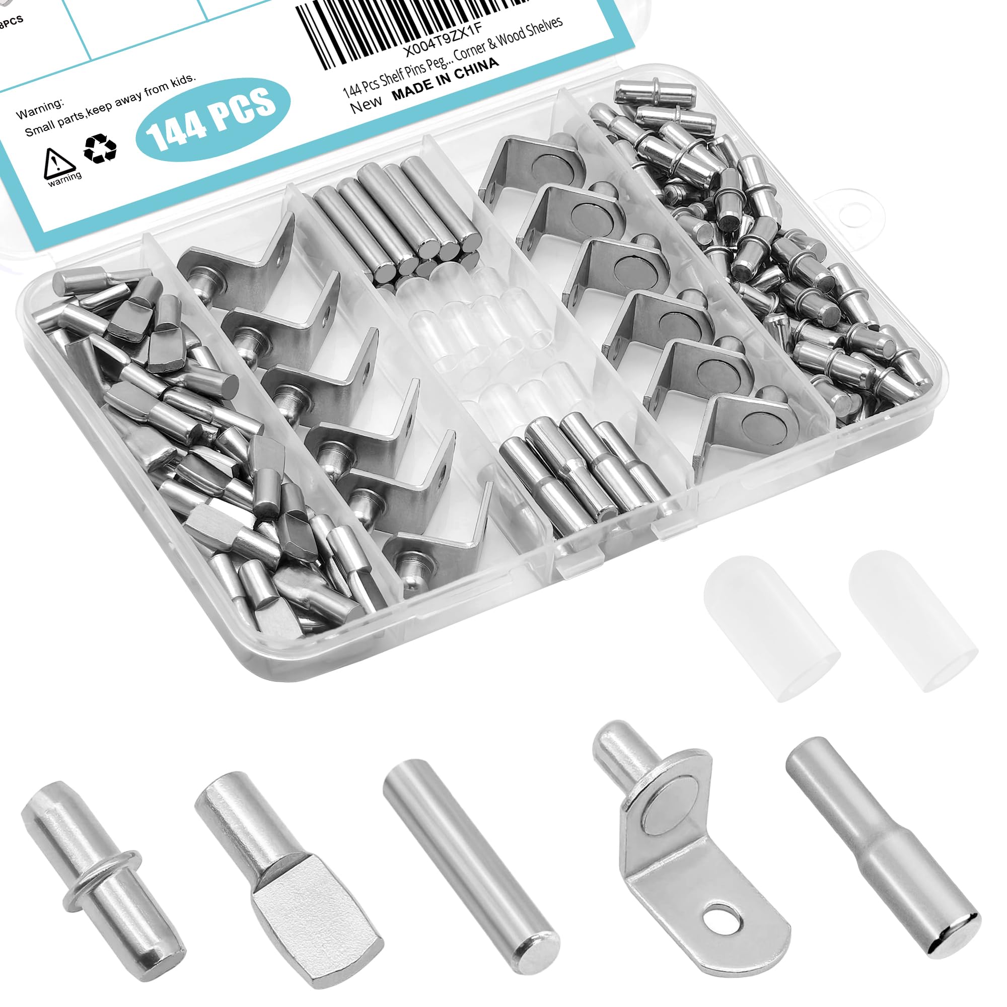 144 Pcs Shelf Pins Pegs Kit