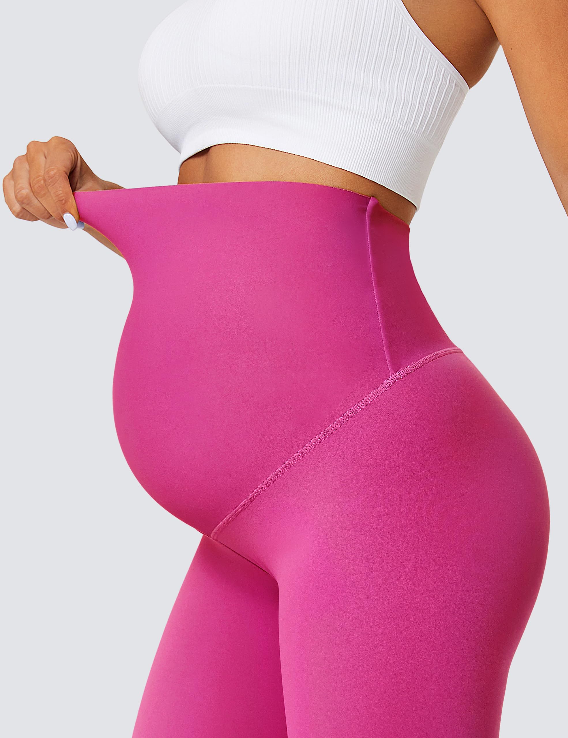 BAYDI Nudi Blickdichte Umstandsleggings High Waist Umstandshose Damen Schwangerschaft Leggings Lang Stretch Schwangere Hose