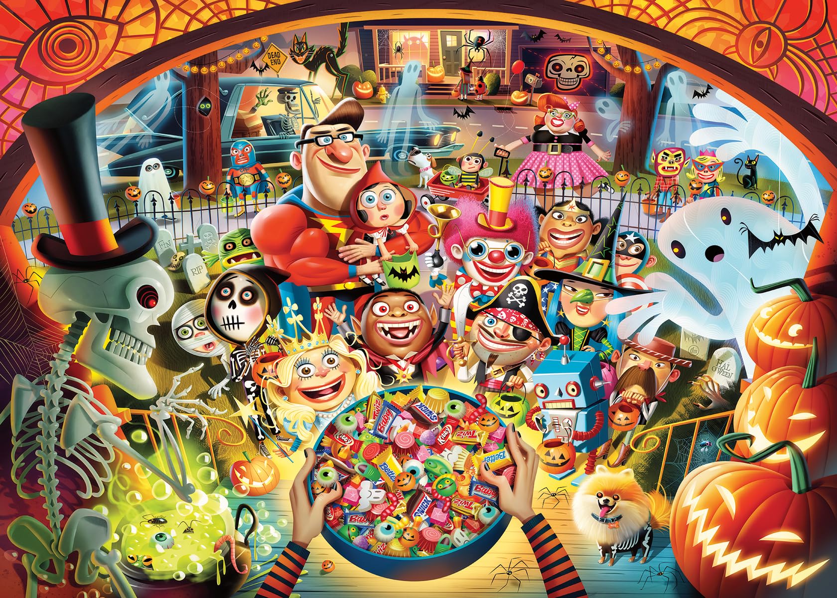 RavensburgerTrick or Treat by Dean Macadam 1000 Piece Jigsaw Puzzle for Adults - 12001348 - Handcrafted Tooling, Made in Germany, Every Piece Fits Together Perfectly