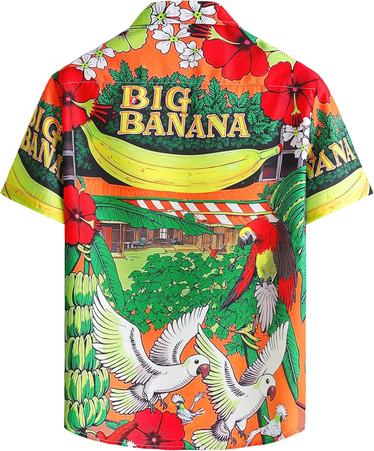 JOGAL Mens Tropical Hawaiian Shirt Short Sleeve Button Down Floral Print Casual Shirt Vacation Summer Beach Shirts - Image 4