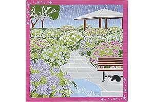 yamako 88590 tama's walk, small japanese furoshiki, hydrangea