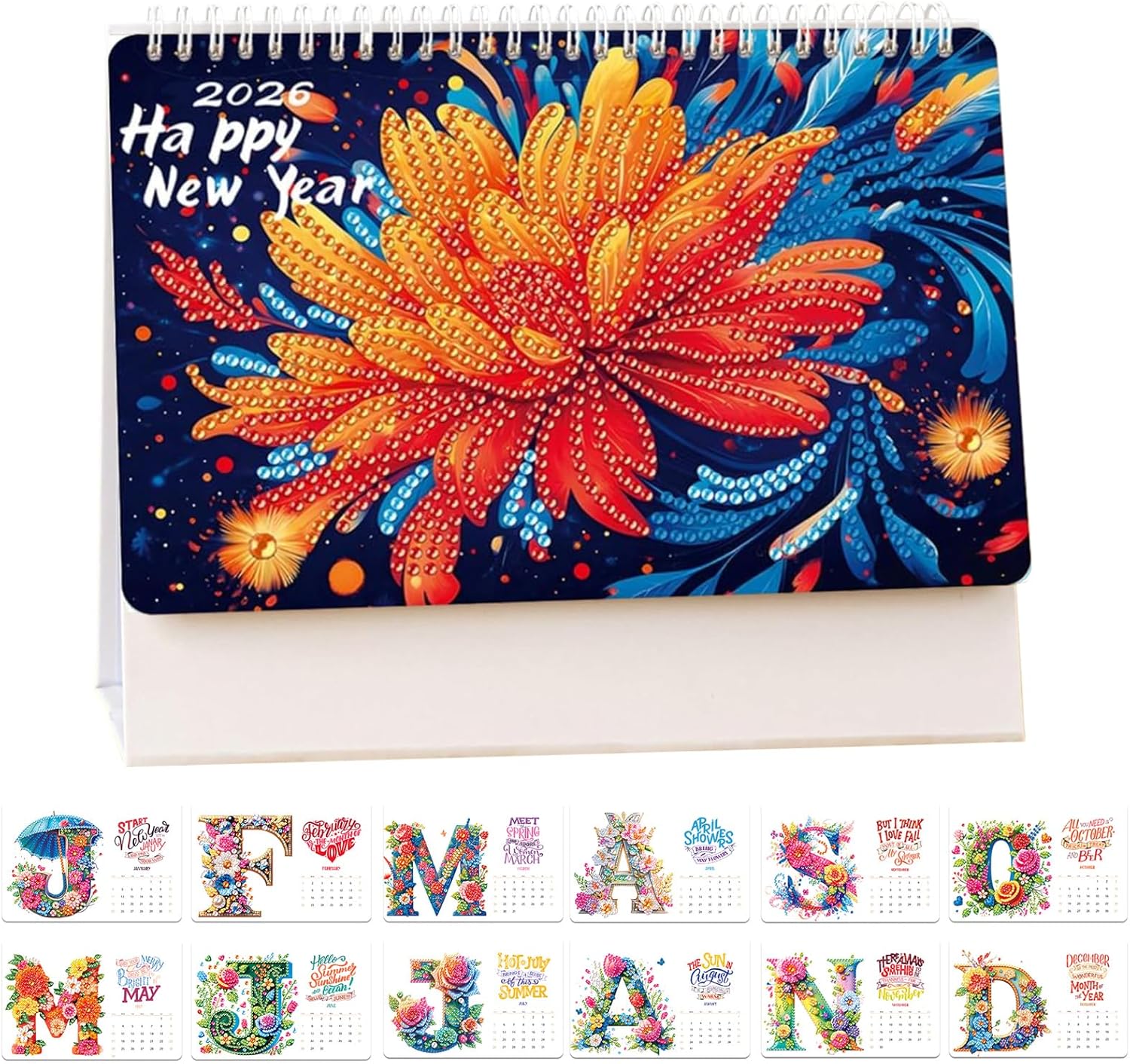 DIAMOND PAINTING ALTIJDENDE KALENDER - stemmingen - Eerst knutselen, dan ophangen! Wandkalender met 4 Diamond Painting-motieven om zelf vorm te geven