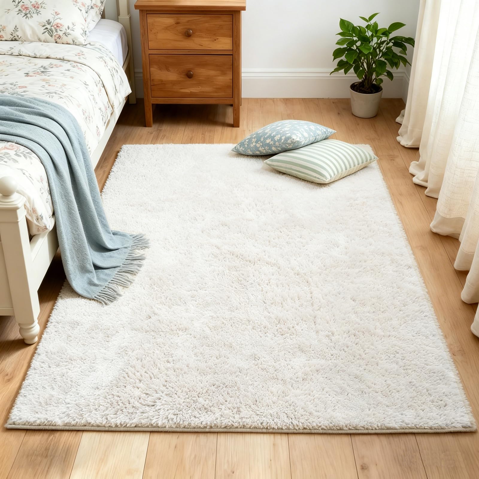 Tapis moelleux super doux 2 cm d'épaisseur avec envers sécurisé