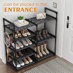 CSXGBAB Raquette de chaussures, rack de bottes, 5 Étagère de tissu Tier Oxford, facile d'assemblage, robuste et durable, tient jusqu'à 30 Lbs