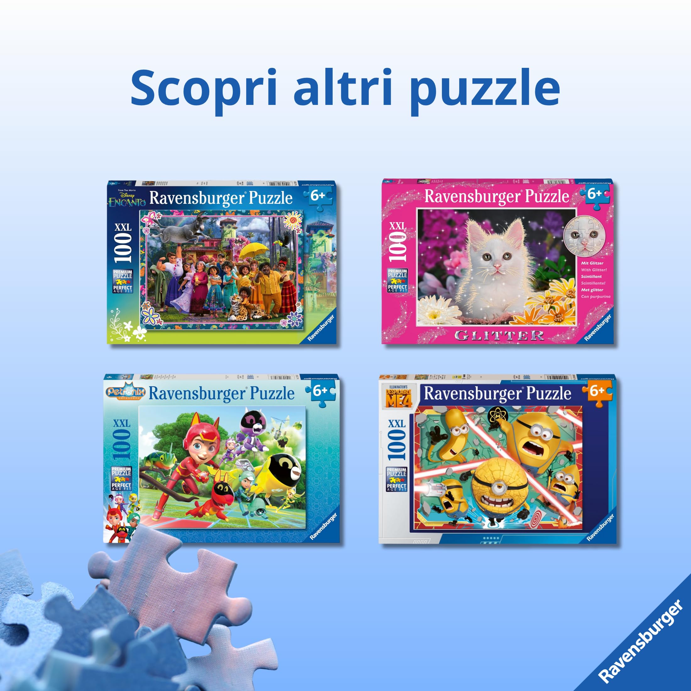 Ravensburger - Puzzles XXL Disney Multicharacter | Puzzle 6 Anni In Su | Puzzle 100 Pezzi Per Bambini Da 6 Anni In Su | Puzzle Bambini 36 X 49 Cm | Puzzles stitch bambina