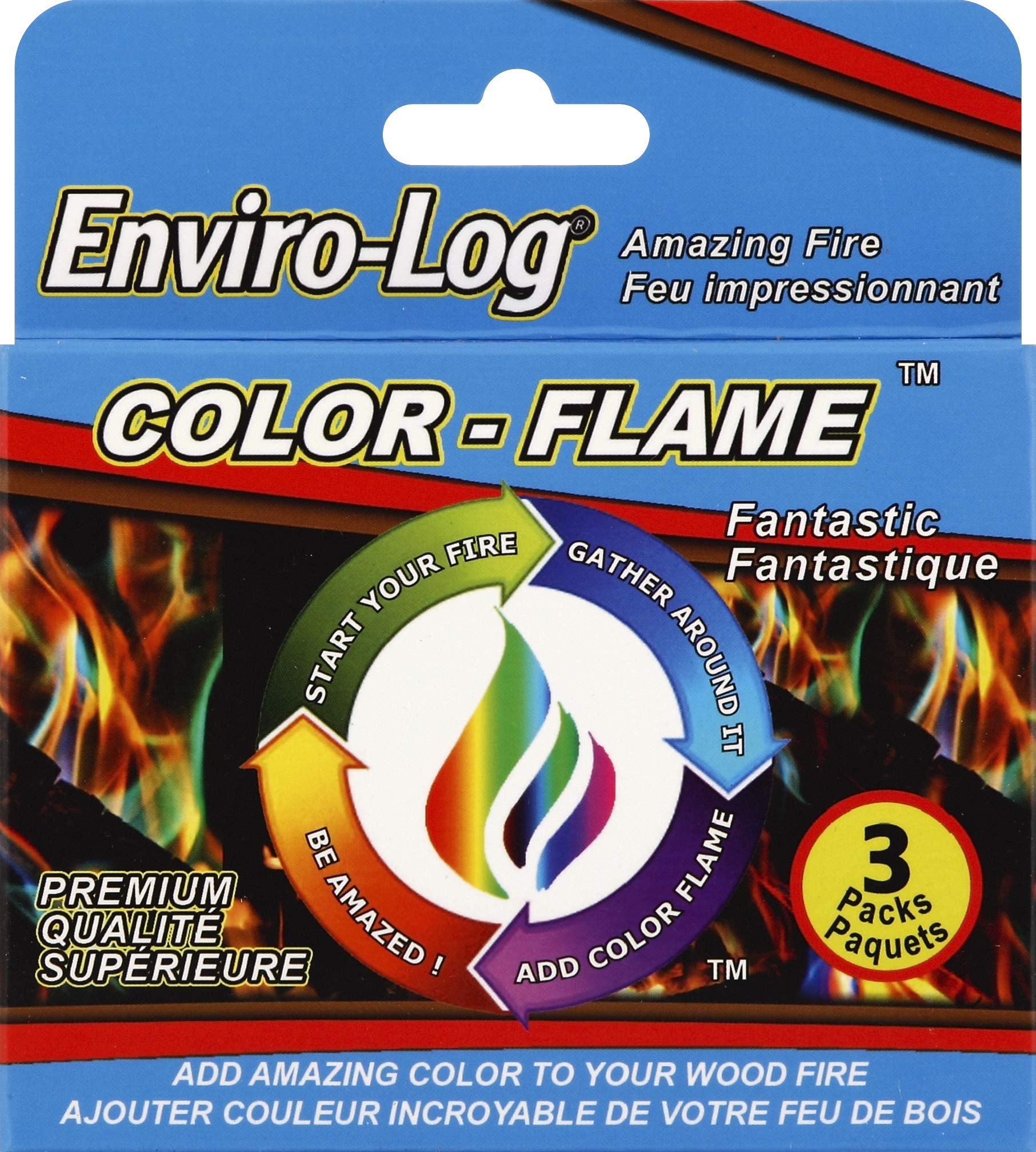 ENVIRO LOG COLOR FLAME 3PK SINGLE, 3.25 OZ : Home u0026 Kitchen - Amazon.com