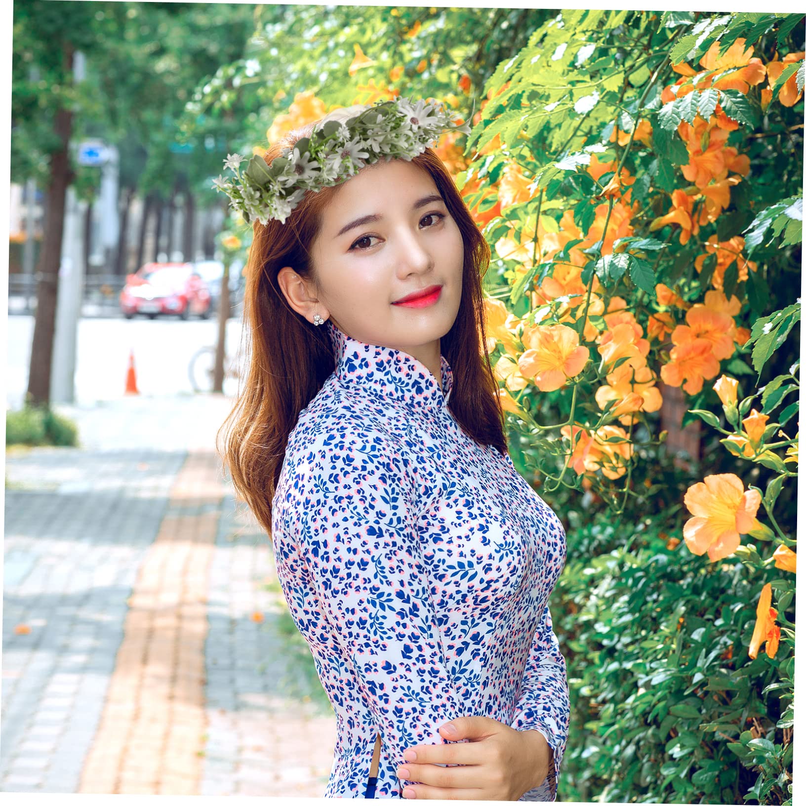 FRCOLOR 3stücke Frisch Und Elegant Blumiger Stirnband-kranz Für Frauen Handgefertigte Haaraccessoires Für Hochzeiten Partys Und Fotoshootings Farbton Leicht Bequem