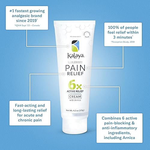 Miniatura 4 de Kalaya 6X Crema extra fuerte para aliviar el dolor 42 onzas  Ingredientes activos naturales bloqueadores del dolor y antiinflamatorios adecuados