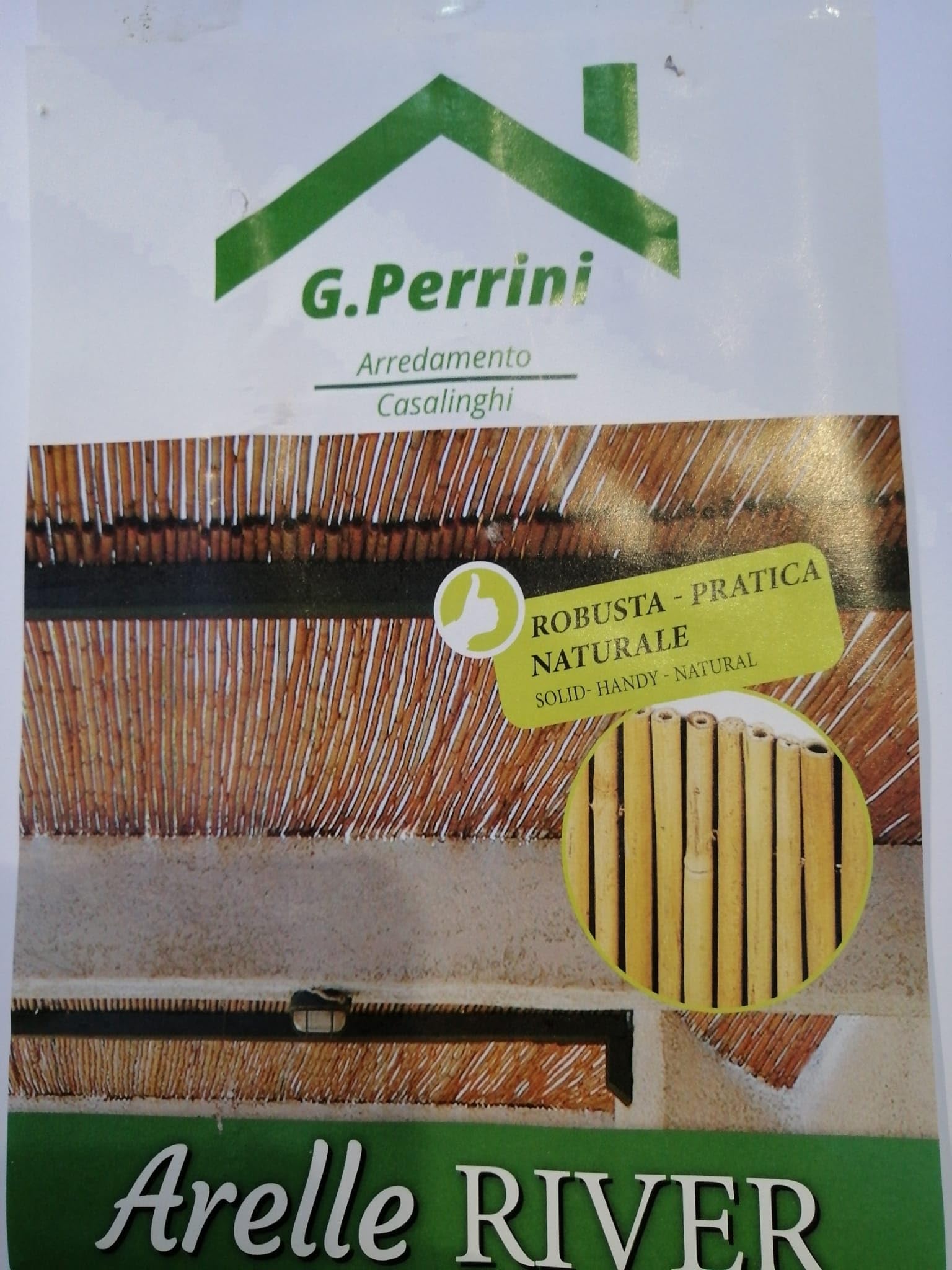 Arella in Canna di Bamboo Naturale River 1,5x3 metri per Recinzioni e Coperture in Rotoli