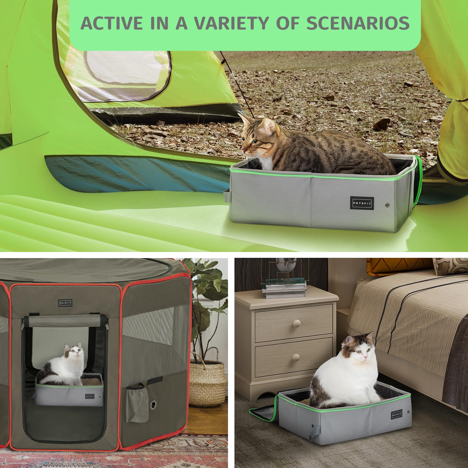 Eventerde Reise Katzentoilette - Faltbare Katzenstreubox Für Unterwegs
