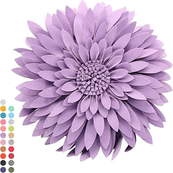 Contempo Lifestyles Flower Pillow - 3D Sunflower Decor Throw Pillow, 14.5 x 13 inch Round - Home Decor for Couch, Bed & Living Room, Gifts for Her