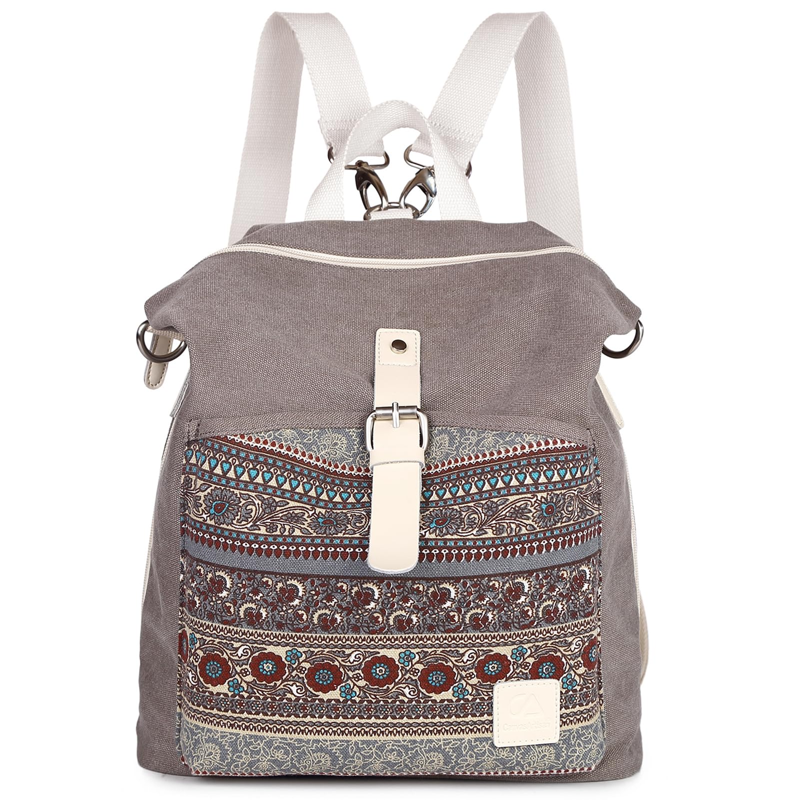 Women Backpack Canvas Rucksack Shoulder Bag for Outdoor