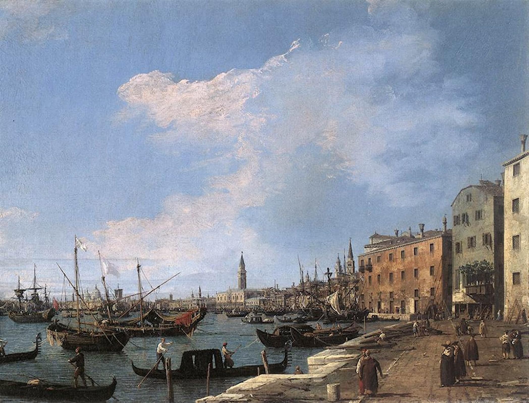 Artxlxxbn No Frame Famous Painting Art Wall Decor Abstract Art Picture The Degli Schiavoni Canaletto Animal Pictures For Home Decor 60X90cm