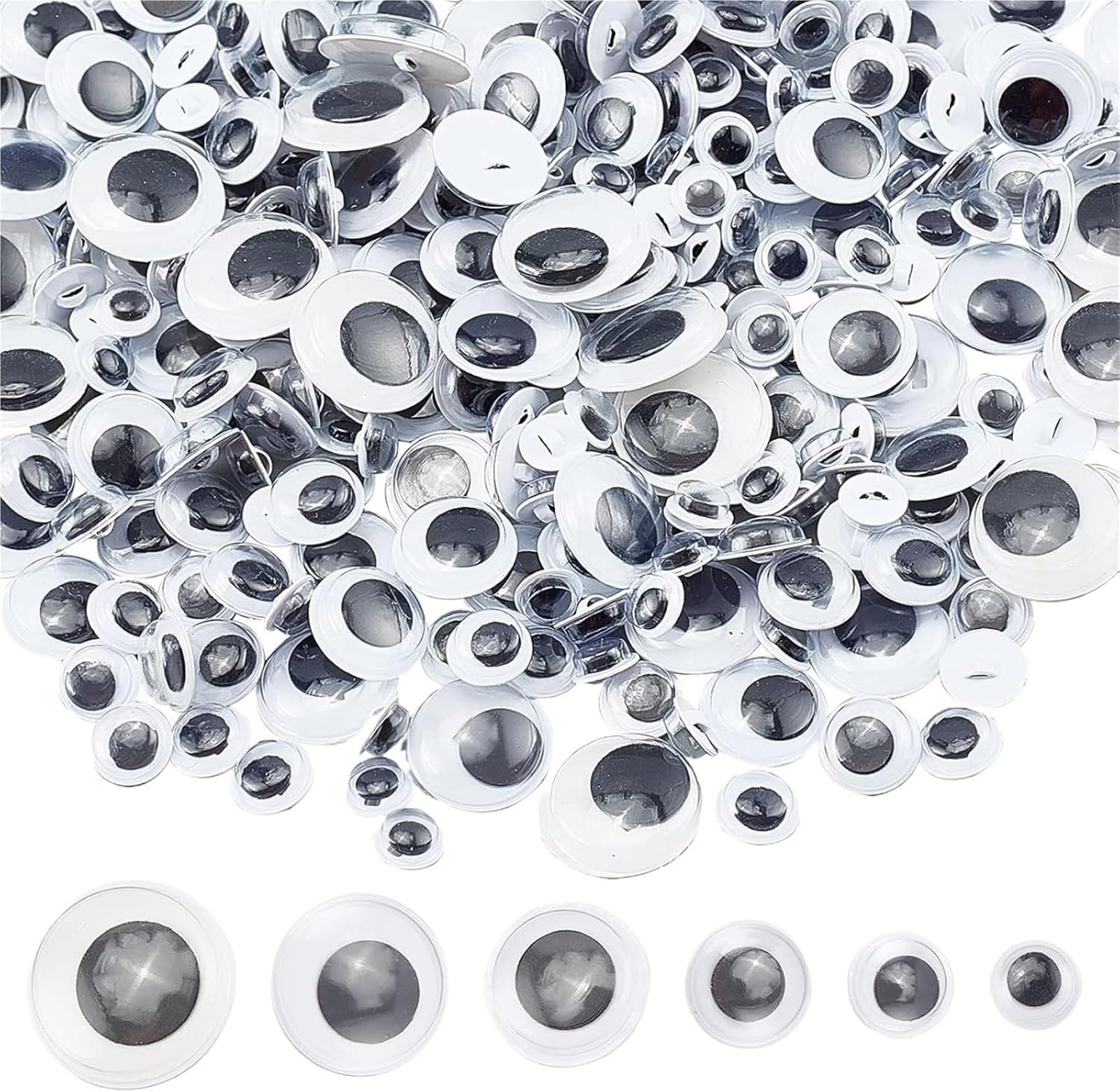 660pcs Wiggle Eyes Sew On Shank Back Sewing Crafts Animal Craft Button for Teddy