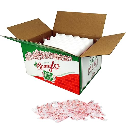 Miniatura 32 de Spangler Bastones de caramelo de Navidad rojos y blancos, palitos grandes de menta, bastones de caramelo a granel, envueltos individualmente