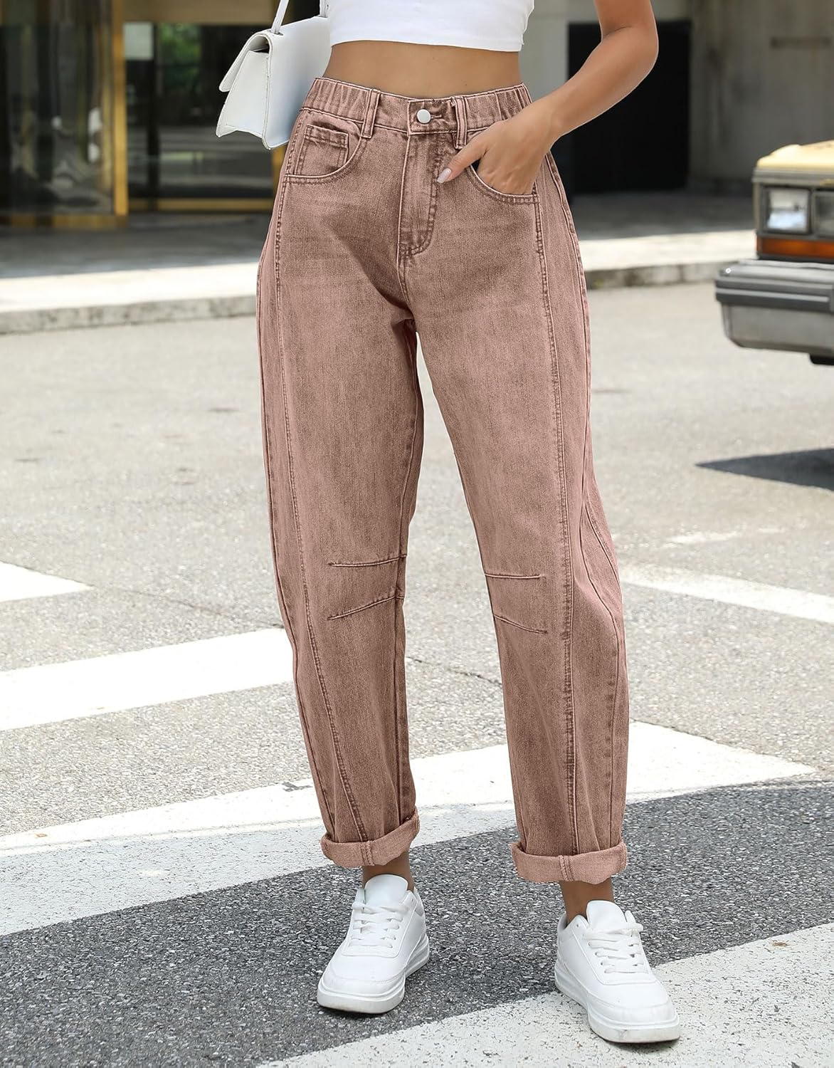 Kedera Women Barrel Jeans Casual Denim Pants 2025 Loose Wide Leg Baggy Pants Mid Waist Boyfriend Jeans Y2k Pants - Image 3