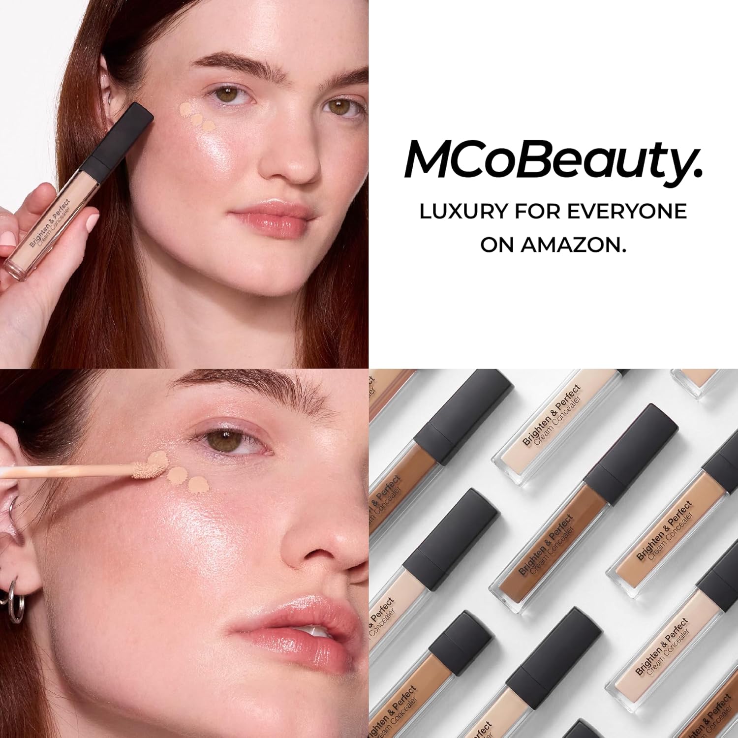 MCoBeauty - Brighten & Perfect Cream Concealer - 2 Light Fair - Hydrating Corrector Medium Coverage Blemish & Under Eye Concealer - With Vitamin E, Hyaluronic Acid & Aloe Vera - Image 8