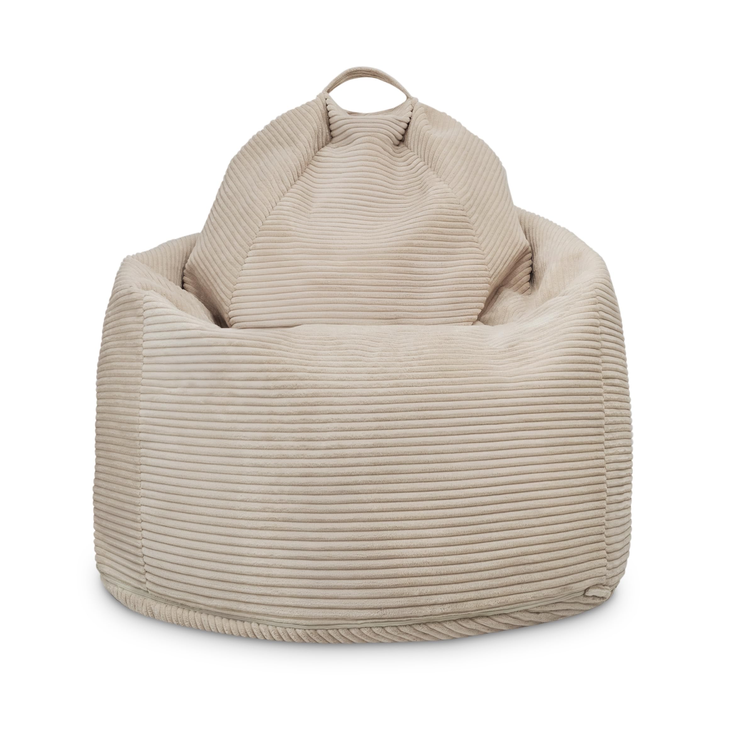 Ehrenkind® Sitzsack XXL aus Cord | Für Körpergrößen von ca. 140–190 cm | Bequem & ergonomisch | Weicher, abziehbarer Cordbezug | Natur