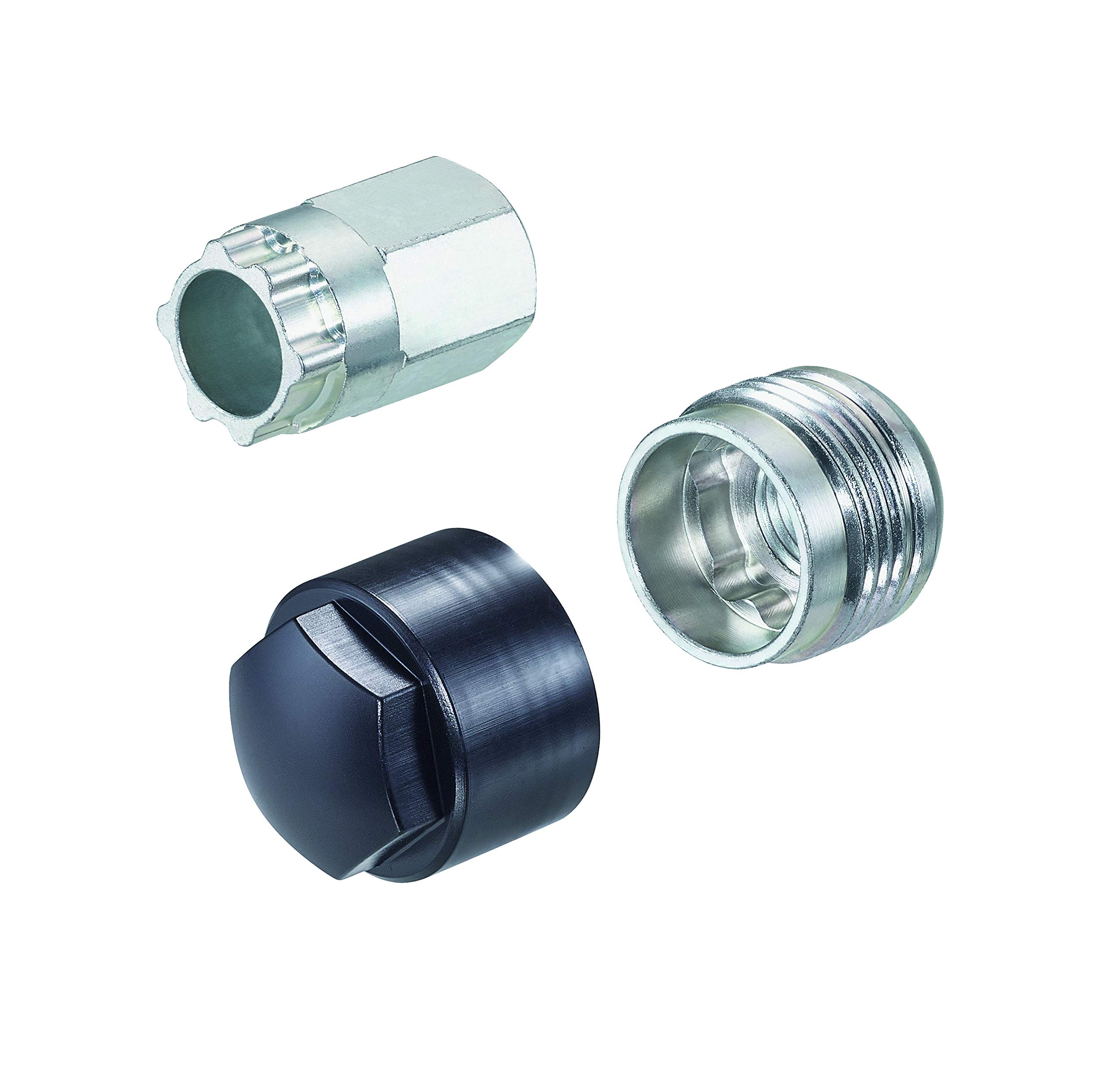 McGard 25167SU - Tuercas antirrobo para rueda con capucha de plástico (abiertas, base cónica, M14 x 1,5, longitud 22,7 mm, SW19)