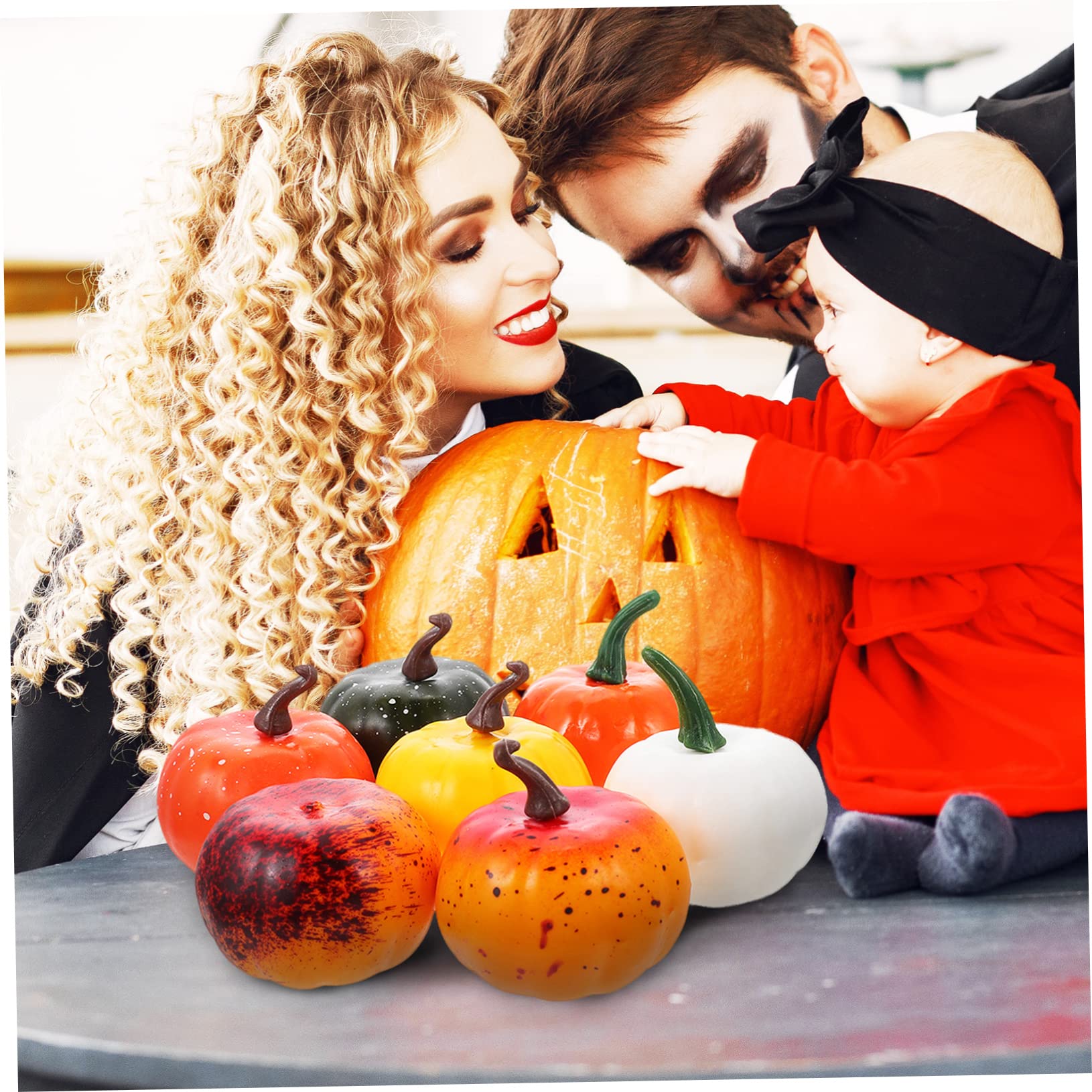 36pezzi Modelli Di Zucche Simulati Per Decorazioni Di Halloween Accessori Fotografici Per Feste Autunnali Casa Ufficio e Bar