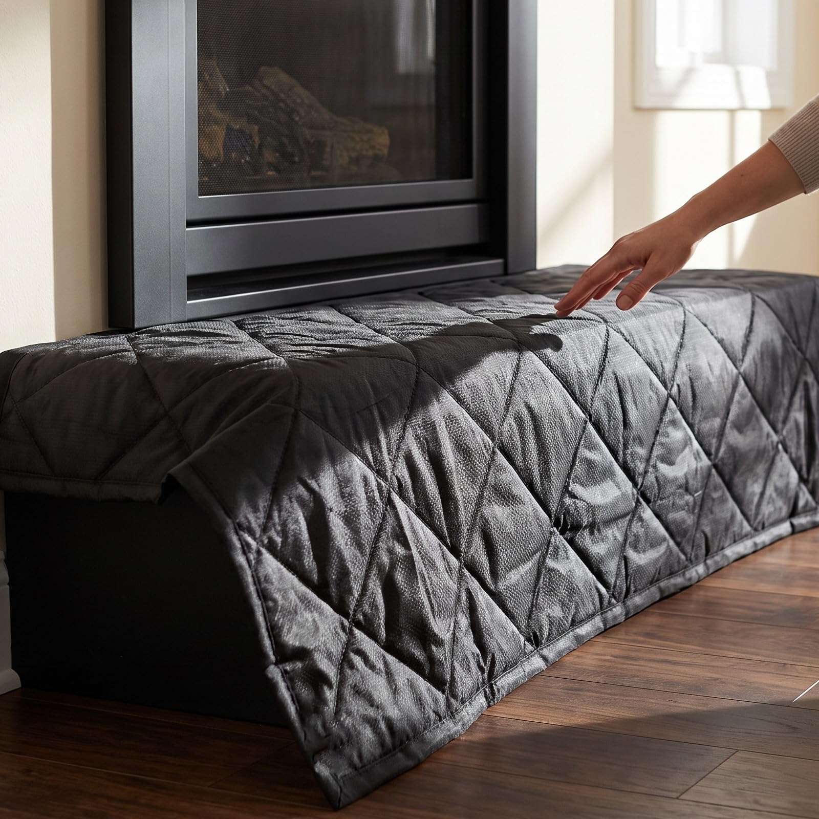 UKCOCO Tapis de cheminée ignifugé, 73 x 100 cm