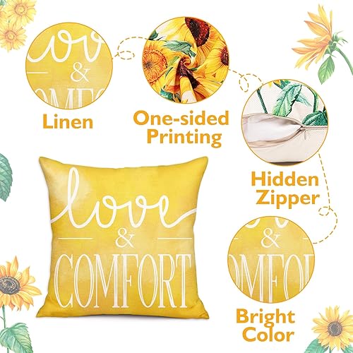 Miniatura 10 de Geefuun 4 fundas de almohada de primavera de 18 x 18 pulgadas, color rosa, para decoración del sofá del hogar