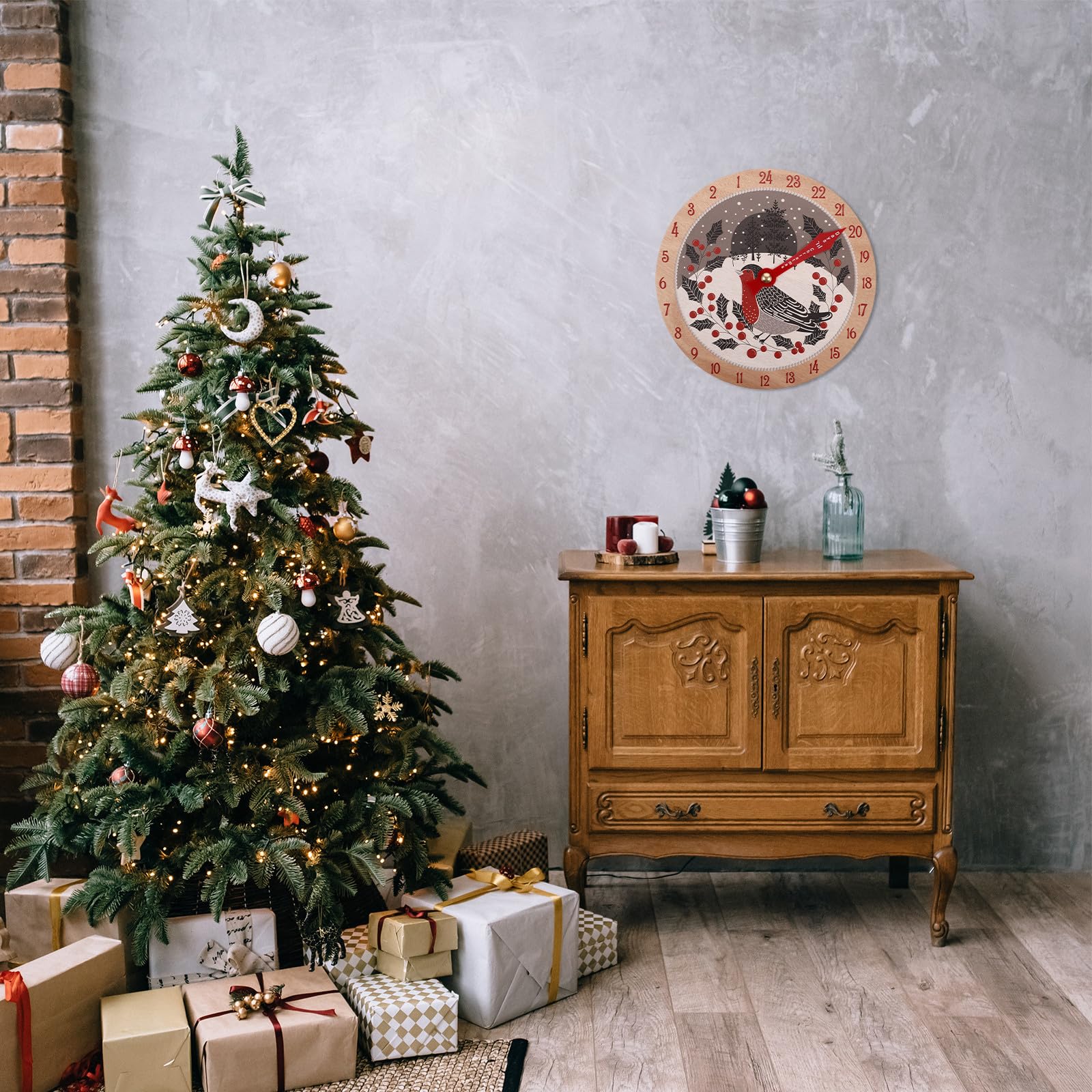 Toyvian 4 Stück Weihnachtskalender mit Countdown Tagen für Weihnachten