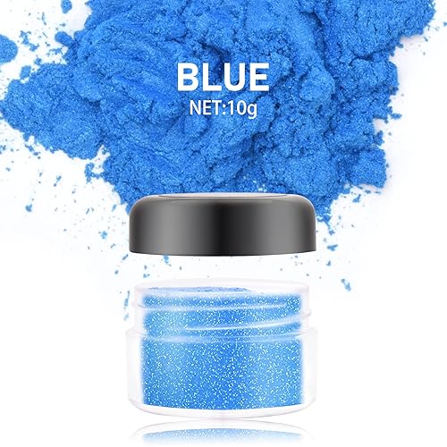 Miniatura 2 de Luster Dust - Juego de 12 polvos comestibles de grado alimenticio para decoración de pasteles, hornear, bebidas, fondant, glaseado, Azul