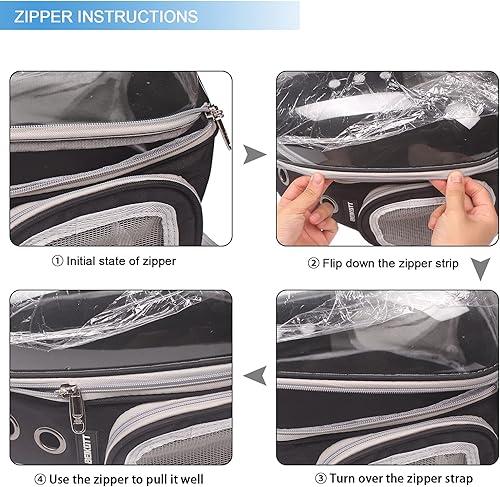 Miniatura 2 de Beikott - Mochila para llevar a tu mascota gato perro conejo etc aprobada por aerolíneas con cápsula transparente y ventilación adecuada para viajes