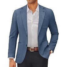 PJ PAUL JONES Mens Sport Coat Casual Blazer Two Button Slim Fit Suit Jacket | Solid, Notch Lapel,machine washable,lightweight,business dress sport jacket
