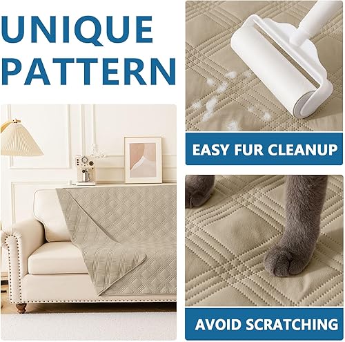 Miniatura 137 de hyha Manta de cama impermeable para perro, mantas suaves para mascotas, funda de sofá impermeable para perros, fundas reversibles lavables para