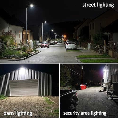 Miniatura 7 de Luz LED de granero de 120 W, luz diurna de 5000 K, 18000 lm, luz LED de atardecer a amanecer, luz LED de patio al aire libre con fotocélula,