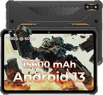 HOTWAV R7 Rugged Tablet Android 13, 15600mAh 10.1 Inch HD+ Waterproof, 12GB+256GB/(2TB TF) Outdoor Work Tablets, 16MP+16MP Camera Octa Core/Daul SIM 4G/IP68&IP69K/Face ID/GPS/OTG/Widevine L1