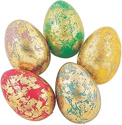 Fun Express Decorative Foil Easter Eggs - Home Decor -